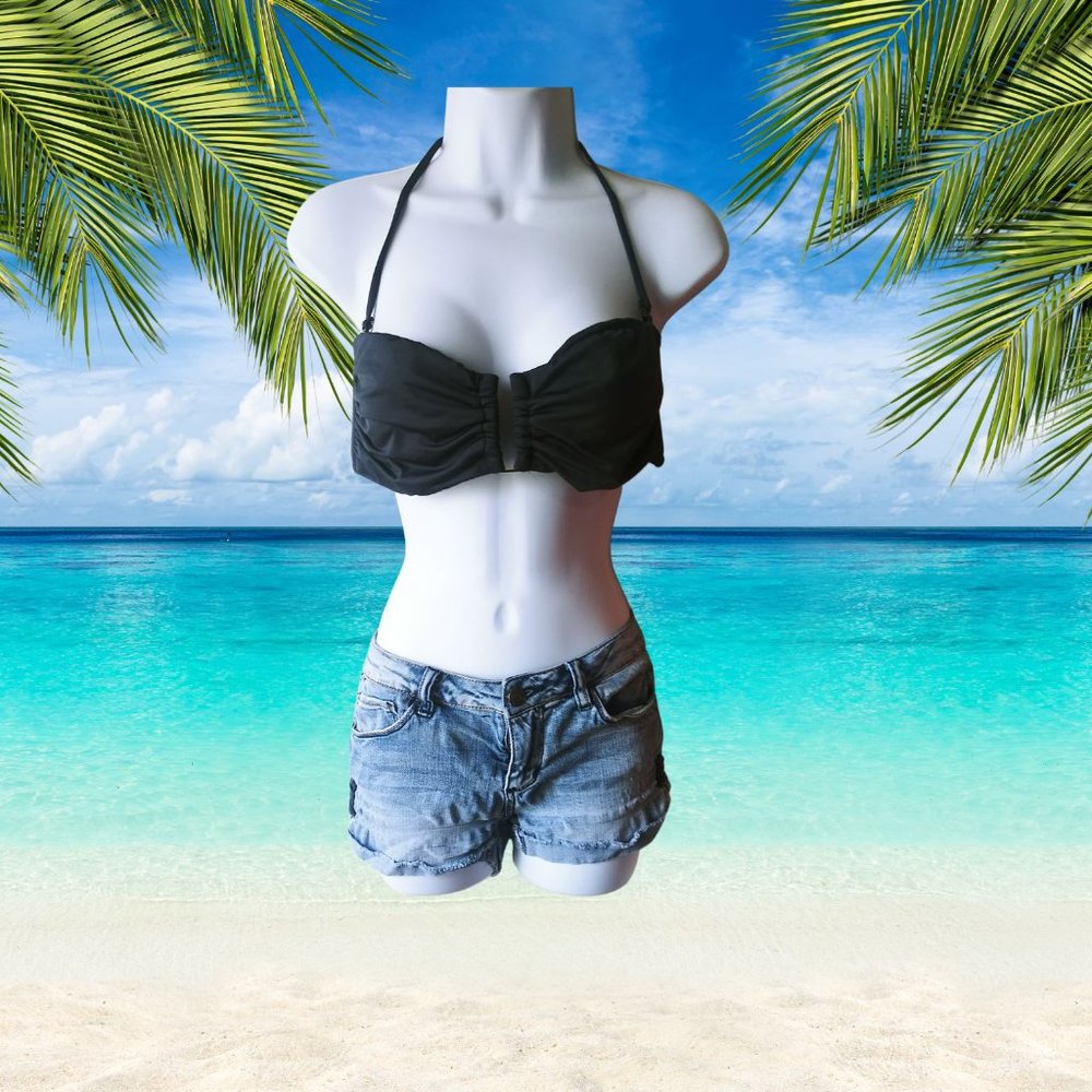WOMEN'S BINKINI TOP DARK GRAY